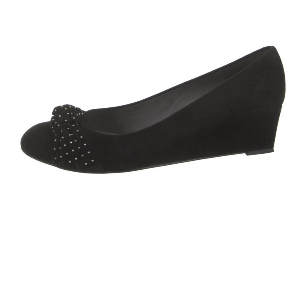 Stuart Weitzman Suede Studded‎ Access Heels Wedge 8N - Picture 1 of 13